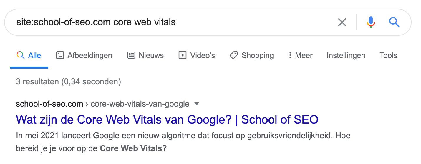 zoeken met google